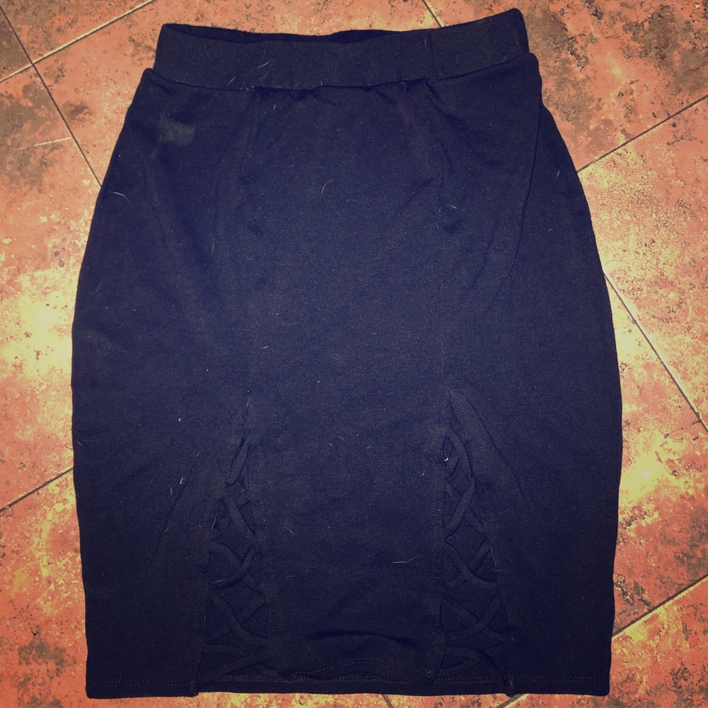Black high waste skirt